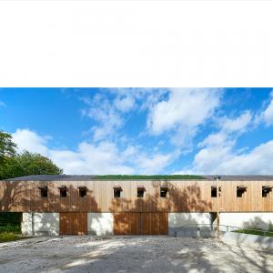 Locaux sociaux et remisage, pépinière de Longchamp, Paris, Atelier Cité Architecture