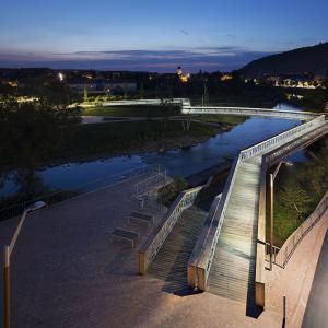 Passerelle et aménagement paysager, Raon l'étape (88), Atelier Cité Architecture