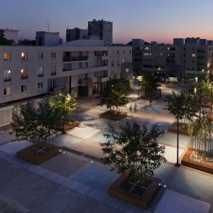 Place de l'hôtel de ville, Tremblay-en-France, B+C architecte