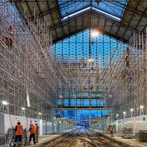 Gare d'Austerlitz, Paris, démontage de la verrière, Arnholdt Echafaudages 