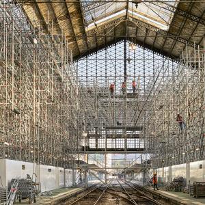 Gare d'Austerlitz, Paris, démontage de la verrière, Arnholdt Echafaudages 