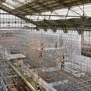 Gare d'Austerlitz, Paris, démontage de la verrière, Arnholdt Echafaudages 