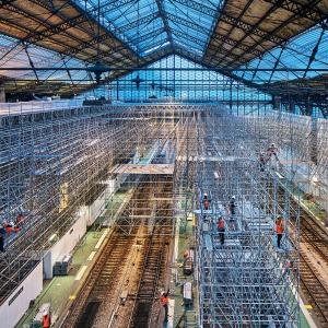 Gare d'Austerlitz, Paris, démontage de la verrière, Arnholdt Echafaudages 