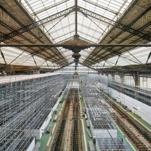 Gare d'Austerlitz, Paris, démontage de la verrière, Arnholdt Echafaudages 