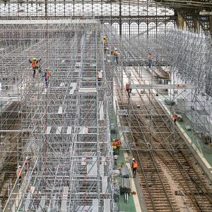 Gare d'Austerlitz, Paris, démontage de la verrière, Arnholdt Echafaudages 