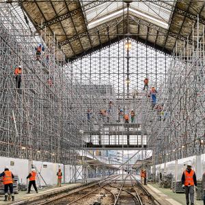 Gare d'Austerlitz, Paris, démontage de la verrière, Arnholdt Echafaudages 