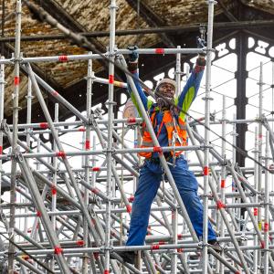 Gare d'Austerlitz, Paris, démontage de la verrière, Arnholdt Echafaudages 