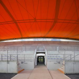 Tribune du stade Salif Keita, Cergy, Val d'Oise, B+C architecte