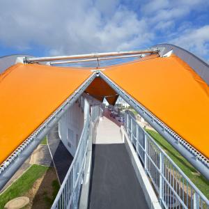 Tribune du stade Salif Keita, Cergy, Val d'Oise, B+C architecte
