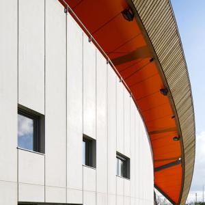 Tribune du stade Salif Keita, Cergy, Val d'Oise, B+C architecte
