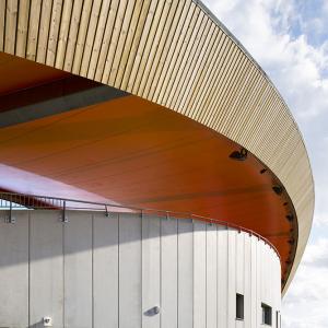 Tribune du stade Salif Keita, Cergy, Val d'Oise, B+C architecte