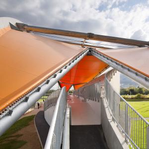 Tribune du stade Salif Keita, Cergy, Val d'Oise, B+C architecte
