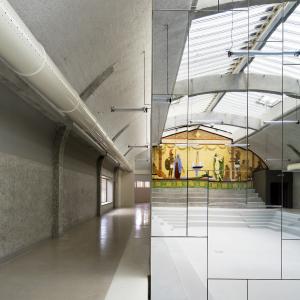 Médiathèque dans une ancienne piscine Hennebique, Saint-Maixent, Deux-Sèvres, Bernard  Desmoulin