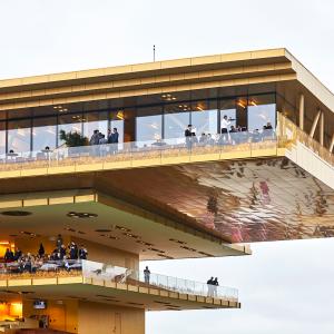 Nouvelle tribune de l'hippodrome de Longchamp, Paris, Dominique Perrault architecture