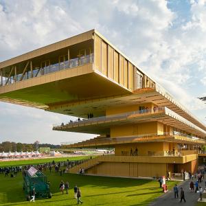 Nouvelle tribune de l'hippodrome de Longchamp, Paris, Dominique Perrault architecture
