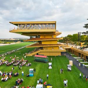 Nouvelle tribune de l'hippodrome de Longchamp, Paris, Dominique Perrault architecture