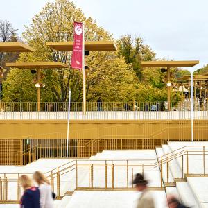 Nouvelle tribune de l'hippodrome de Longchamp, Paris, Dominique Perrault architecture