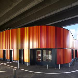 Préfourrière sous le boulevard périphérique, Porte Pouchet, Paris 17, GAIA architecte