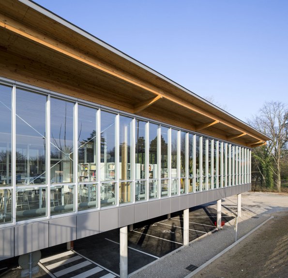 Médiathèque et auditorium, Chaponost, Rhône, Gautier Conquet architecte