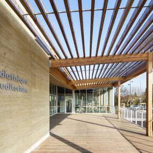 Médiathèque et auditorium, Chaponost, Rhône, Gautier Conquet architecte