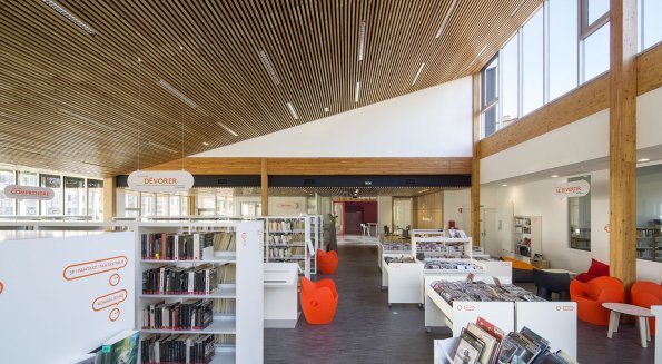 Médiathèque et auditorium, Chaponost, Rhône, Gautier Conquet architecte