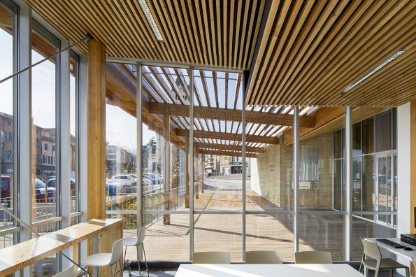 Médiathèque et auditorium, Chaponost, Rhône, Gautier Conquet architecte