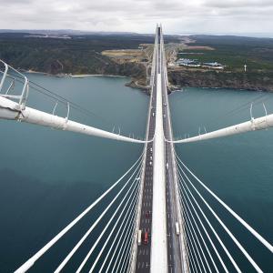 Michel VIRLOGEUX / Jean-François KLEIN,  Pont Yavuz Sultan Selim, Istanbul, Turquie